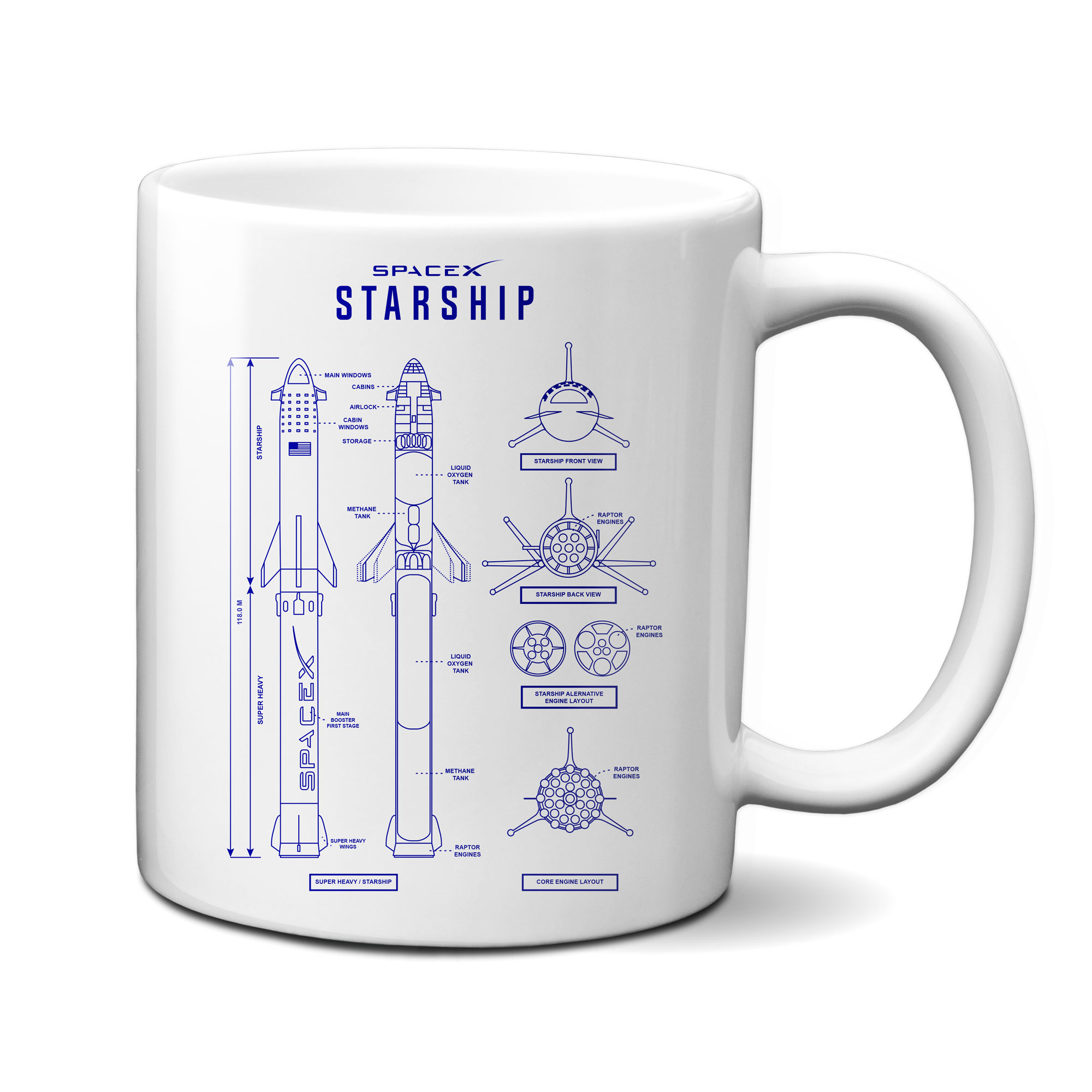 New Starship Blueprint Mug