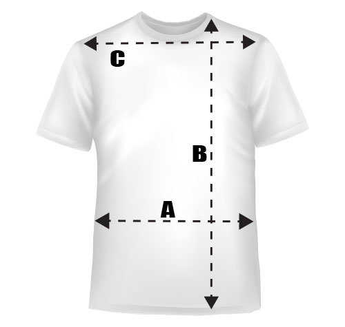 Mens Adult T-Shirt Size Guide