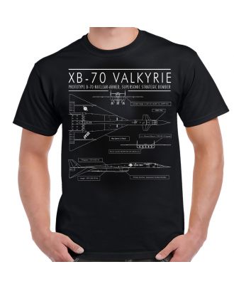 XB-70 Valkyrie Nuclear Bomber Schematic Adult Shirt